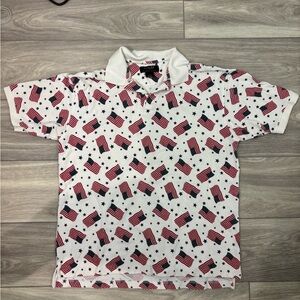 Croft and Barrow Vintage Patriotic Polo Shirt - Red, White, and Blue